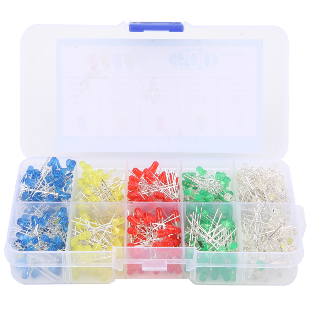 500Pcs Led Emitting Diodes Bulb Round Lamps Light