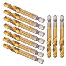 10pcs M8 HSS Screw Tap Kit - 6.8mm Drill Bits, 8mm Thread