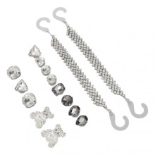 15Pcs Bling Shoe Accessories Plastic Alloy Sparkling Easy to Install Durable Hole Shoe Decorations for DIY Replacement