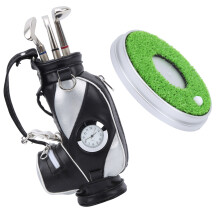 Desktop-Golf-Stift-Set, 3 Kugelschreiber, Mini-Tasche, Zinklegierungsbasis
