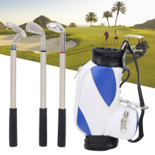 Eleganter blauer und weißer Mini-Golf-Stifthalter für Schreibtisch für Golf-Enthusiasten