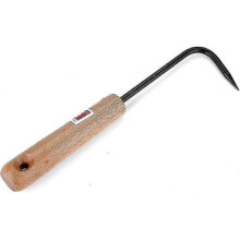 Bonsai Hook Sturdy Manganese Steel Gardening Hook Handle Bonsai Root Hook with Comfortable Wooden Handle Cutter Tools
