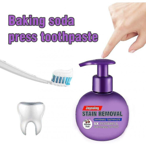 (Purple) Press Toothpaste, Baking Soda Whitening Toothpaste 1