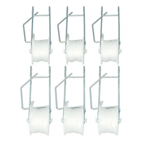 6PCS Tomato Support Hooks Greenhouse Tomato Roller Hooks Set Support Kit for Tomato Cherry 15 Meter Line