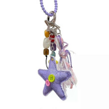 Keychain, Trendy Purple Star Charm Handmade Beaded Pendant Accessory