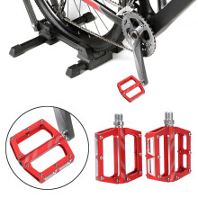 Aluminiumlegierung Fahrradpedale Rennrad Flachpedal 75,5x90x16mm Rot