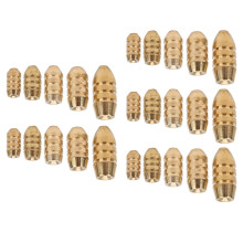 25 Stück Kupfer-Jigköpfe Set, 1,2-2,2 cm, 1,75-10 g, Golden