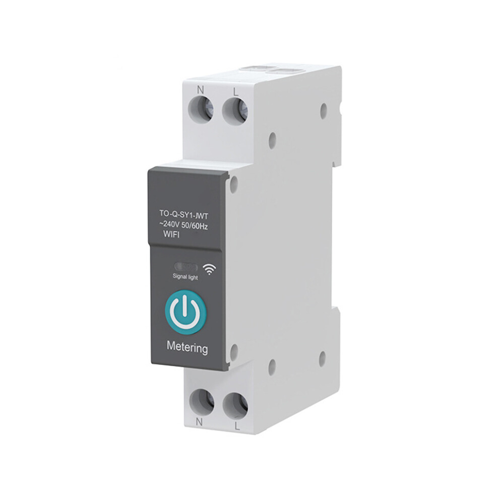 (16A) Smart Circuit Breaker Single Channel Remote Control Voice Assistant 9338536528516
