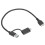 PVC 2-in-1 USB-C zu Micro USB Datenkabel 32cm Schwarz 13