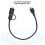 PVC 2-in-1 USB-C zu Micro USB Datenkabel 32cm Schwarz 3