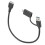 PVC 2-in-1 USB-C zu Micro USB Datenkabel 32cm Schwarz 15