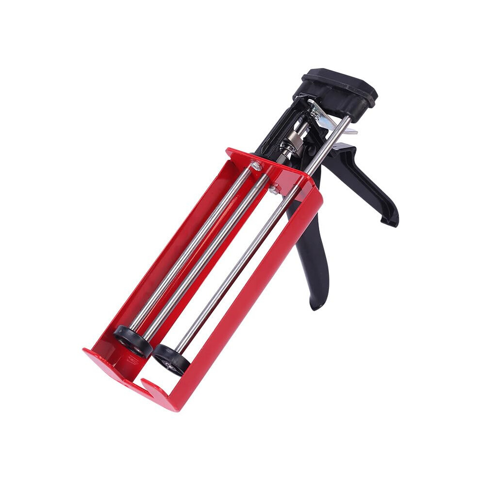 Double Cartridge Applicator Gun For 1:1 Mixing Ratio, 450Ml Manual Joint Tool For Adhesives, Sealants, And Epoxy, Red 6482260346076