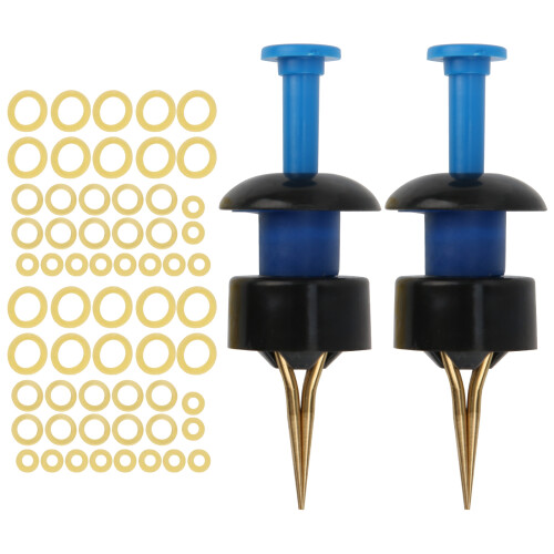 2 Stück Tragbare Köder Clips Blau & Schwarz für Würmer, Regenwürmer 1