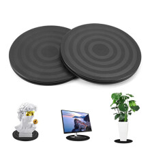 Turntable 20 cm Rotating Platform Pack of 2 with Steel Ball Bearings for TV and Loudspeaker 360 Degree Multi-Purpose Use