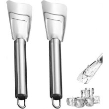 2 Pieces Ice Scraper for Refrigerator Freezer Scraper Kitchen Freezer Shovel Stainless Steel Ice Scraper Defrost Shovel,2024 Ping