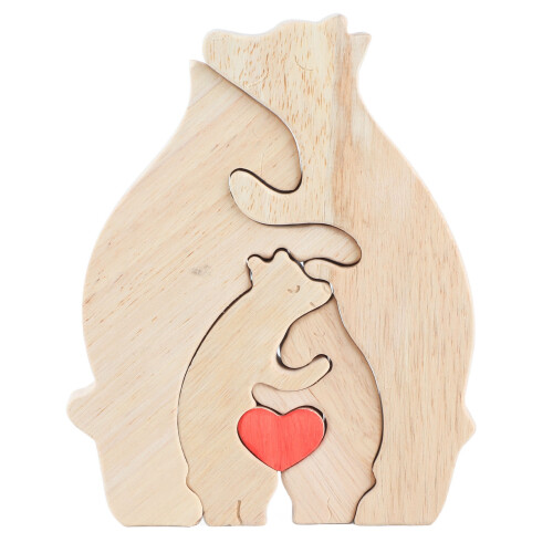Wooden Bears Puzzle 4 Cute Bears Exquisite