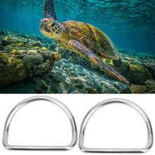 2 Stück Edelstahl 5,08 cm Diving Bent D-Ringe für Gurtbänder und Gewichtsgürtel