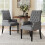 Living And Home Grey Upholstered Dining Chair 1