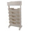 Beige White Bookshelf Plastic Bookcase Narrow Book 6