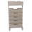 Beige White Bookshelf Plastic Bookcase Narrow Book 10