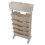 Beige White Bookshelf Plastic Bookcase Narrow Book 2
