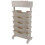 Beige White Bookshelf Plastic Bookcase Narrow Book 9