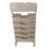 Beige White Bookshelf Plastic Bookcase Narrow Book 5