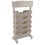 Beige White Bookshelf Plastic Bookcase Narrow Book 8