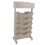 Beige White Bookshelf Plastic Bookcase Narrow Book 7