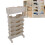 Beige White Bookshelf Plastic Bookcase Narrow Book 12
