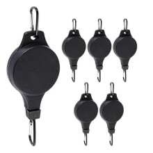 6 Pack Plant Pulley Retractable Hanger Plant Pulley Adjustable Height Wheel for Hanging Plants Indo