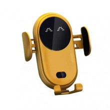 Smart Car Wireless Charger Phone Holder Smart Automatic Sensor Car Phone Holder Yellow 1pcs