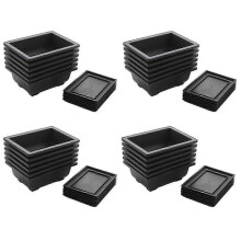 24-piece Bonsai Pots-classic Deep Wet Tray with Built-in Mesh-for Plants, Flowers, Herbs, Plastic S