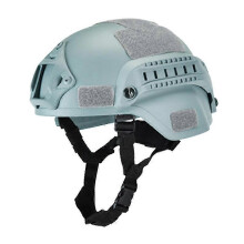 Military Tactical Helmet Airsoft Gear Paintball Head Protector with Night Vision Sport Camera MountGrey