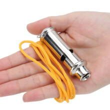Edelstahl-Ultraschall-Vogel- und Hundpfeife mit Lanyard 6,6x2cm