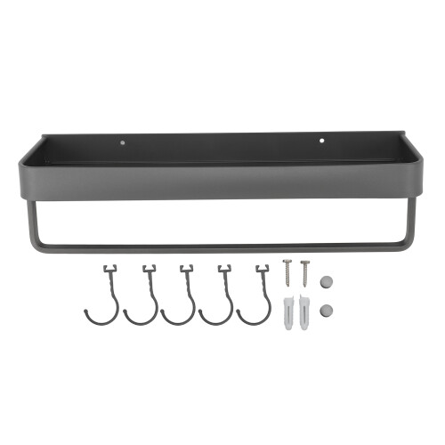 Bathroom Space Aluminum Shelf Drill Free Bathroom