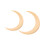 2Pcs Moon Hair Fork ABS Decorative Portable Moon 8