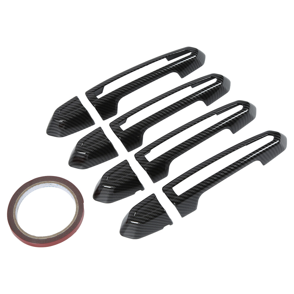 8Pcs Carbon Fibre Style Outer Exterior Outside 8320539720289