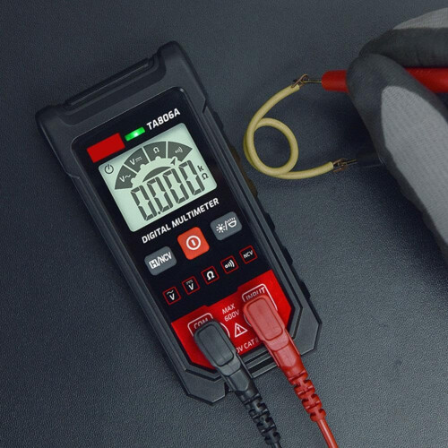 TA806A Digital Multimeter 2000 Counts, Smart Voltmeter, Electric Tester with Backlight and Data Hold Function 2