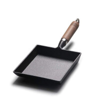 Saucepan Omelette Pan, Non-Stick Egg Frying Pan, Mini Rectangular Wok, Durable 20cm Cooking Tool