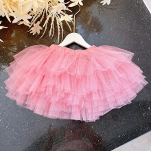 (Dark Pink, 3-4 Years (100CM) Kids Girls 6 layer tulle Ballet Tutu Princess Cute Toddler Holiday Party Skirt