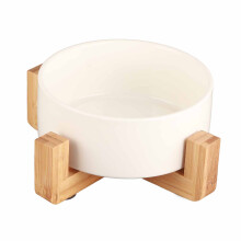 Keramik-Blumentopf mit Bambusständer, Durchmesser 14,5 cm, Indoor-Rustikaldekor