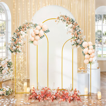 3pcs 180/200/220cm Height Metal Arch Wedding Backdrop Stand Prop Decor