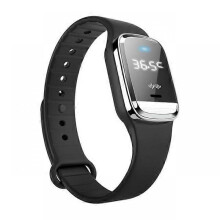 (BK) 2.36x1.77x3.94in 3in1 Portable Electronic Repeller, ultrasonic Repellent Bracelet / The Thermometer &Watch