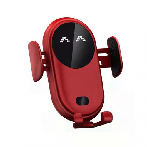 Smart Car Wireless Charger Phone Holder Smart Automatic Sensor Car Phone Holder Red 1pcs