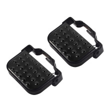 Bike Rear Pedals 2Pcs Steel Folding Bike Pegs Footrests for Folding Mountain Bikes, Bicycles Foot Plates, Durable Design