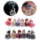 12 Pcs Doll Keychain Pom Pom Fluffy Cute Sleeping 11