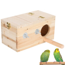 Holz Vogel Brutkasten 25x13x13cm Brutmaschine Käfig Haustierhaus