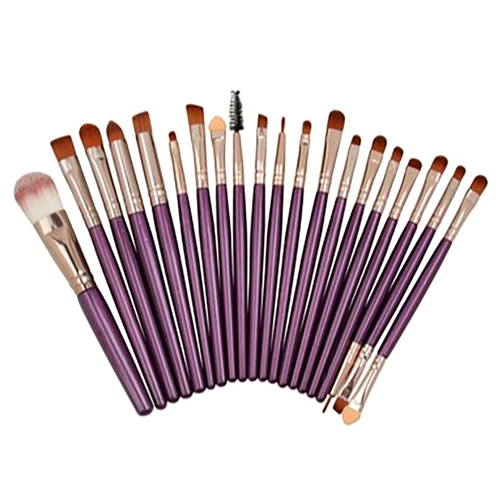 20pcs Makeup Brush Kit Professional Purple Rose