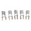 10 Pcs Nail Extension Forms Reusable Metal Long 6